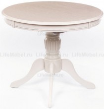 Стол OL Olivia молочно-белый (диаметр 90 см + вставка 35 см)